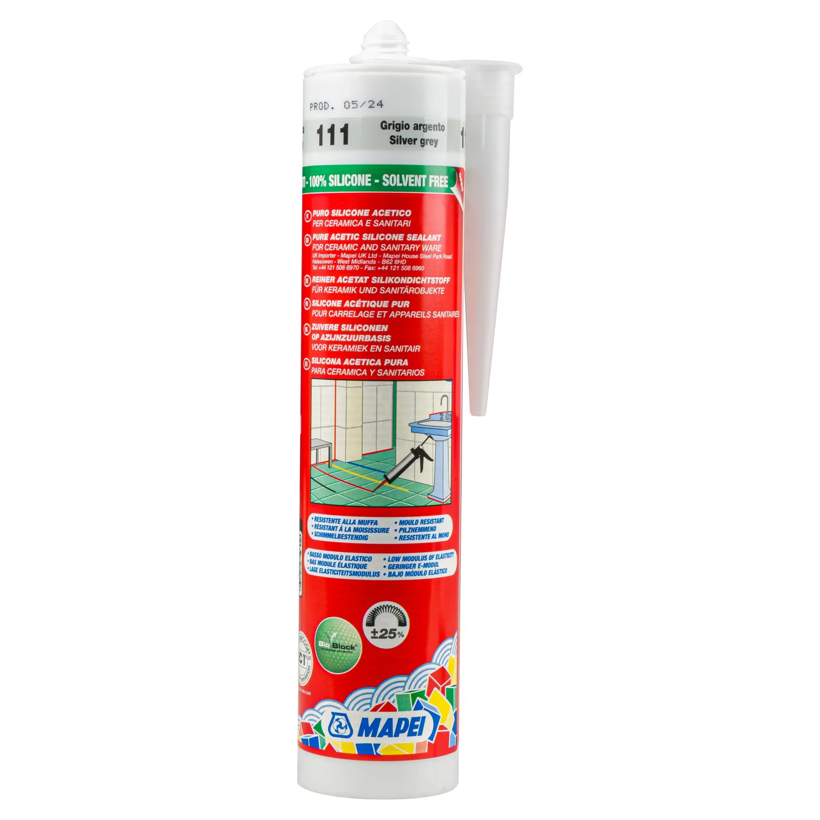 MAPESIL AC SILICON SILVER GREY 111*