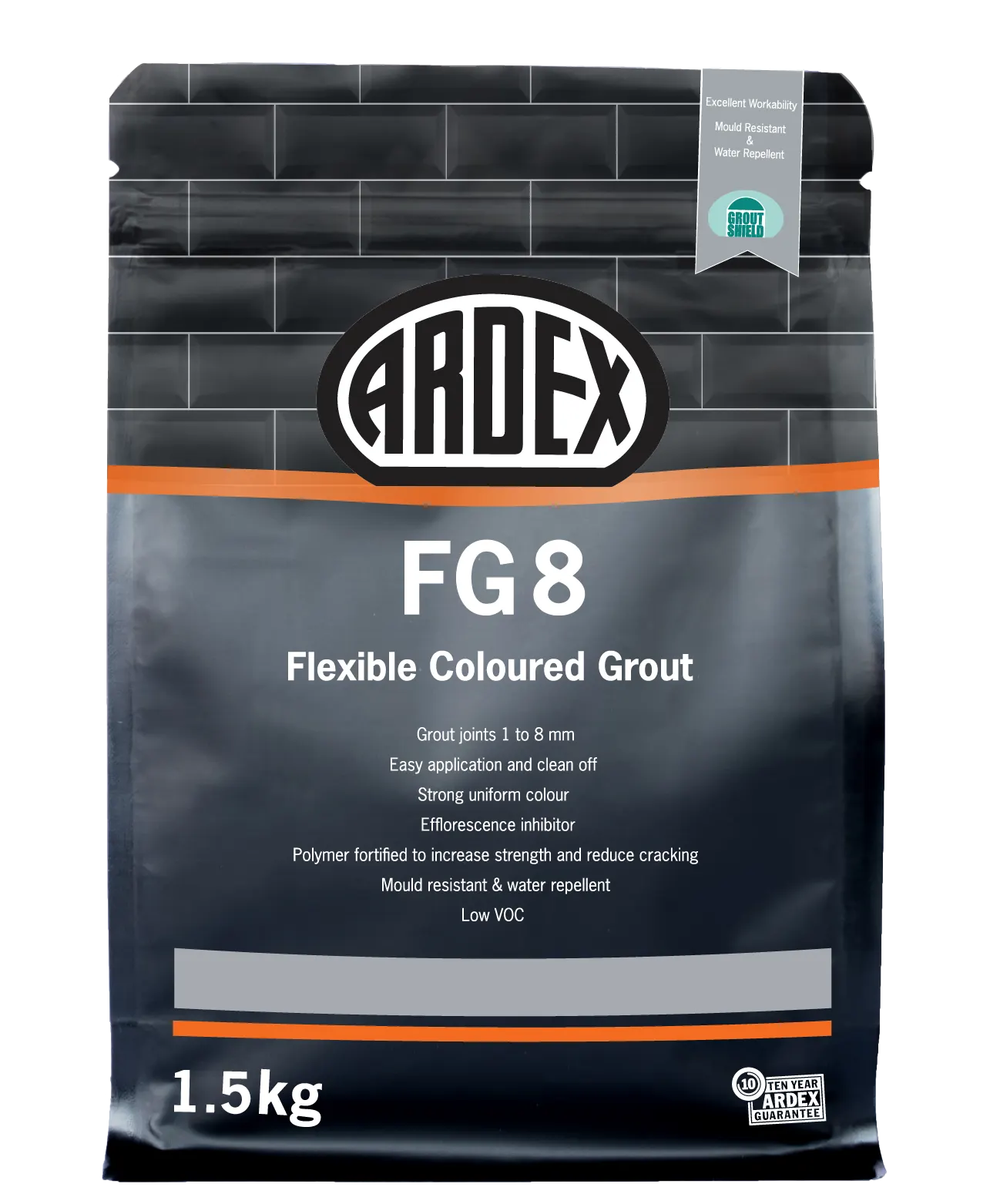 ARDEX FG8 FLEXIBLE COLOURED GROUT 5KG